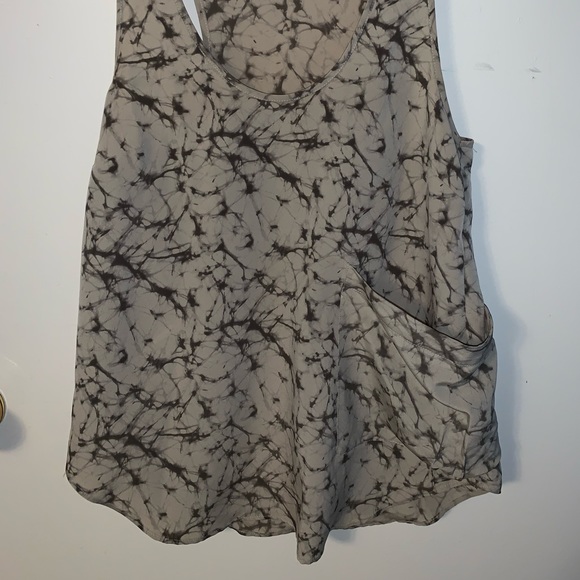 Beige Marble Splatter Top Blouse - XXS - Picture 2 of 4